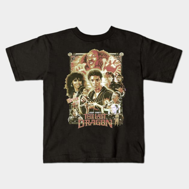 the last dragon Kids T-Shirt by Mr.Skull & Grunge